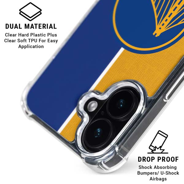 NBA Golden State Warriors Canvas iPhone 17 Clear Case