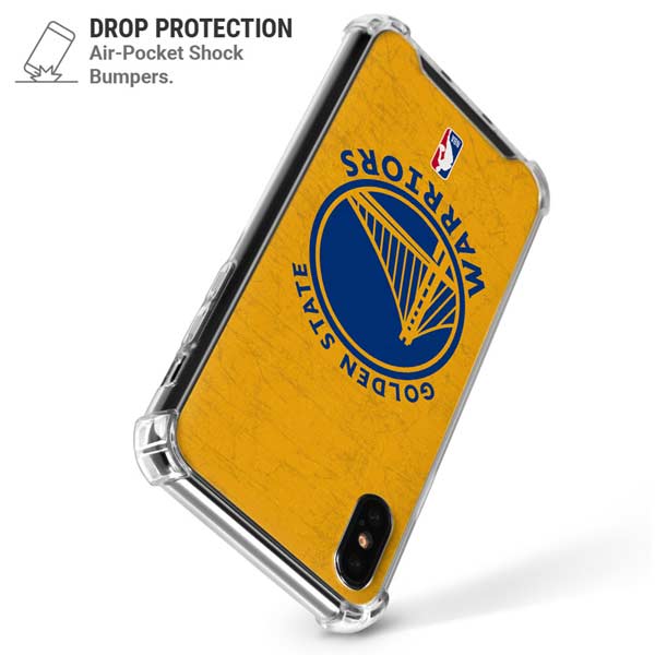 NBA Golden State Warriors Distressed iPhone X/XS Clear Case