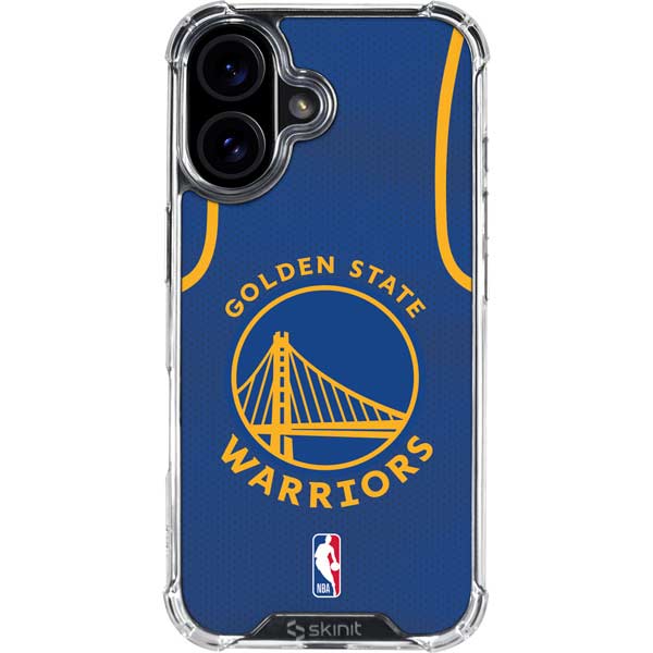 NBA Golden State Warriors Jersey iPhone 16 Plus Clear Case
