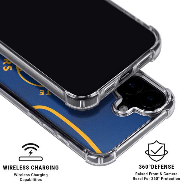 NBA Golden State Warriors Jersey iPhone 16 Plus Clear Case