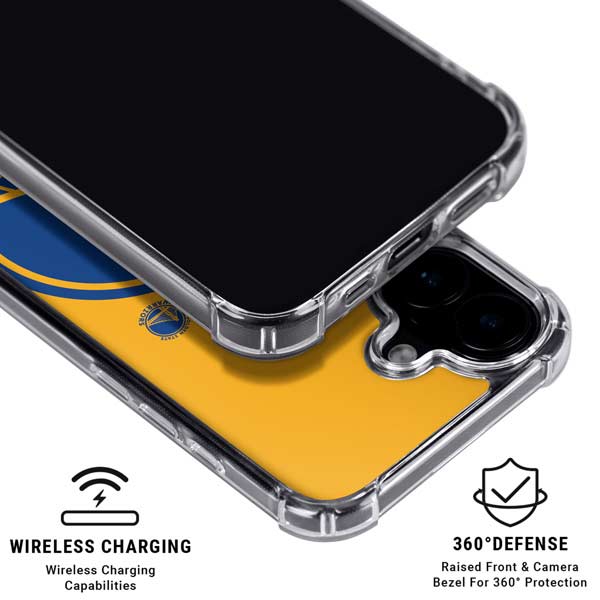 NBA Golden State Warriors Large Logo iPhone 16 Plus Clear Case