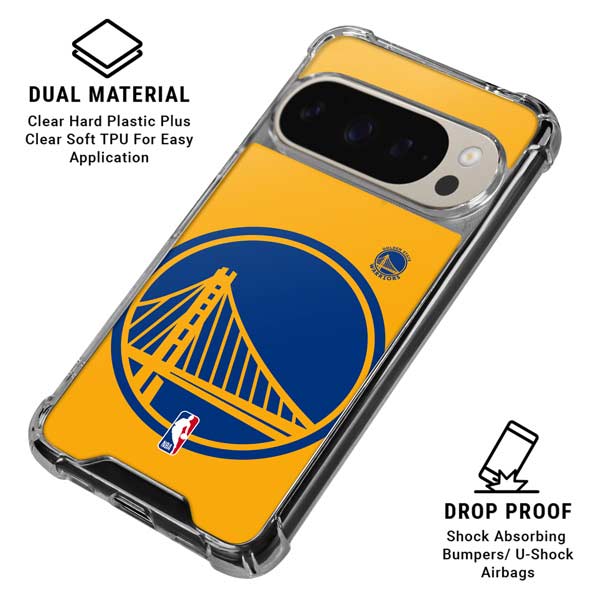 NBA Golden State Warriors Large Logo Pixel 9 Pro XL Clear Case