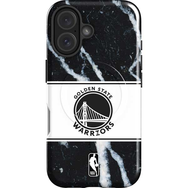 NBA Golden State Warriors Marble iPhone 16 Magsafe Impact Case