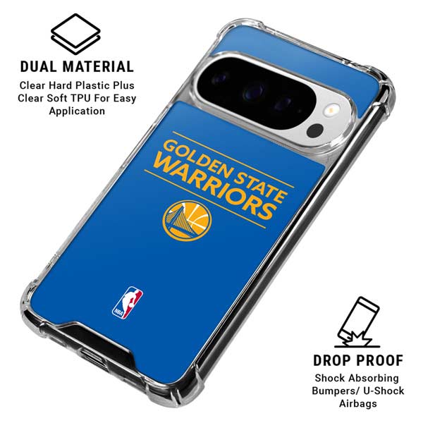 NBA Golden State Warriors Standard - Blue Google Pixel 10 Pro XL Clear Case