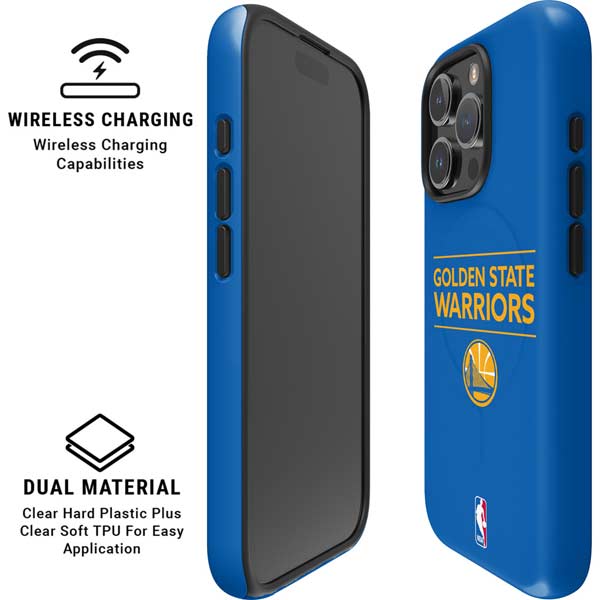 NBA Golden State Warriors Standard - Blue iPhone 16 Pro Max Magsafe Impact Case
