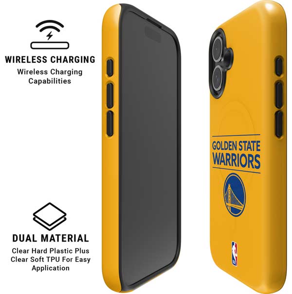 NBA Golden State Warriors Standard - Yellow iPhone 16 Magsafe Impact Case