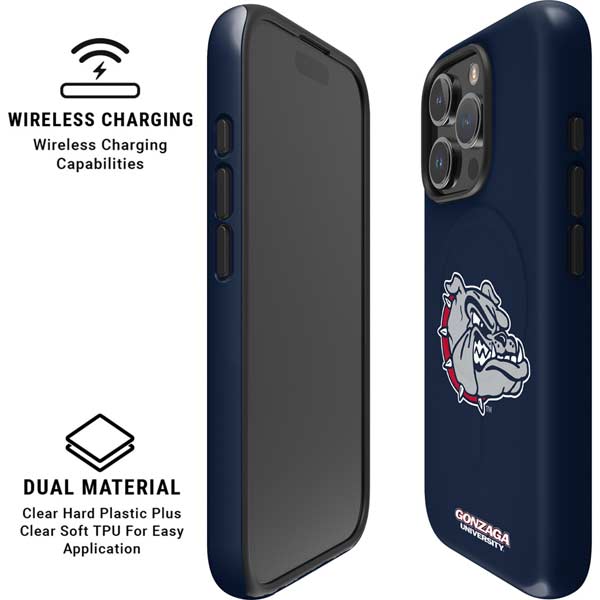 Gonzaga University Bulldog Logo iPhone 16 Pro Magsafe Impact Case