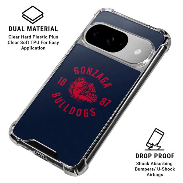 Gonzaga University Bulldogs 1887 Google Pixel 10 Clear Case
