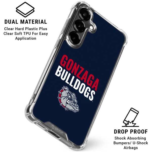 Gonzaga University Bulldogs Bold Galaxy S26 Clear Case