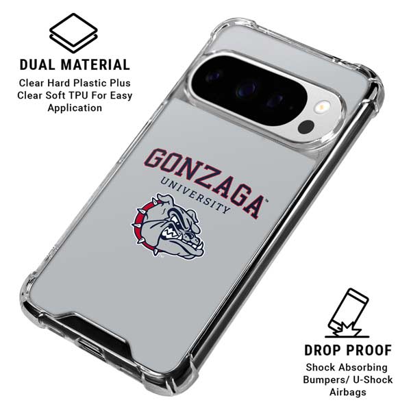Gonzaga University Collegiate Text Google Pixel 10 Pro Clear Case