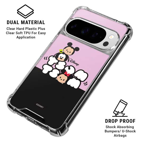 Disney Tsum Tsum Goofy Mickey and Minnie Google Pixel 10 Pro XL Clear Case
