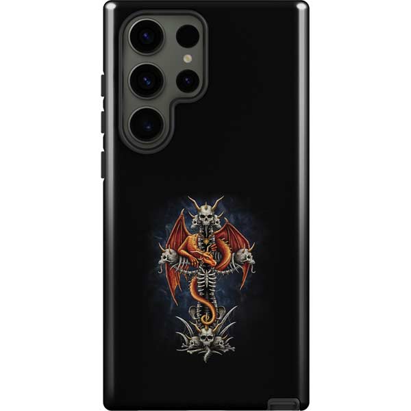 Gothic Dragon & Skull Cross by Sarah Richter Galaxy S23 Ultra Pro Case