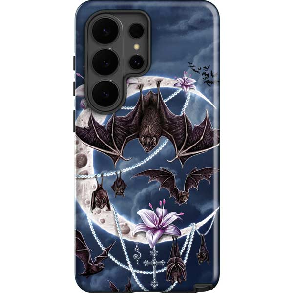Gothic Moon with Bats and Flowers by Sarah Richter Galaxy S26 Ultra Impact Case