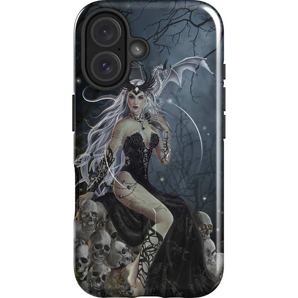 Gothic Queen with Silver Dragon by Nene Thomas iPhone 16 Magsafe Impact Case