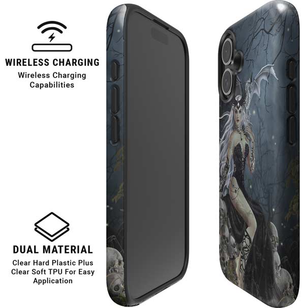 Gothic Queen with Silver Dragon by Nene Thomas iPhone 16 Plus Magsafe Impact Case