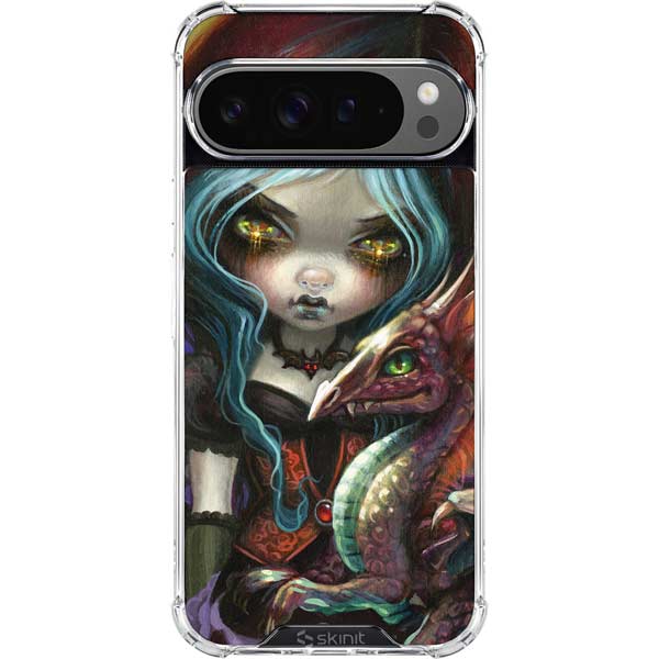 Gothic Vampire Fairy with Dragon & Skulls by Jasmine Becket-Griffith Google Pixel 10 Pro Clear Case