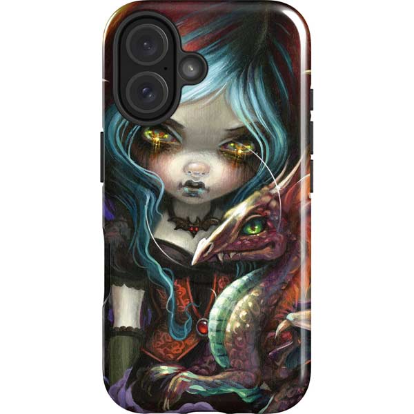 Gothic Vampire Fairy with Dragon & Skulls by Jasmine Becket-Griffith iPhone 16 Magsafe Impact Case