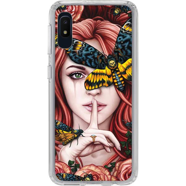 Gothic Woman and Death Moth Butterflies by Sarah Richter Galaxy Cases