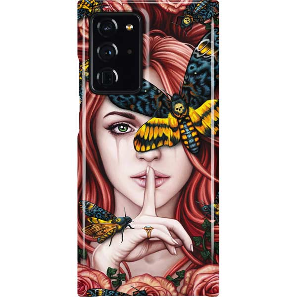 Gothic Woman and Death Moth Butterflies by Sarah Richter Galaxy Cases
