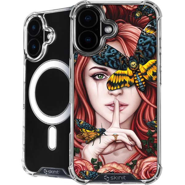 Gothic Woman and Death Moth Butterflies by Sarah Richter iPhone 17 MagSafe Case
