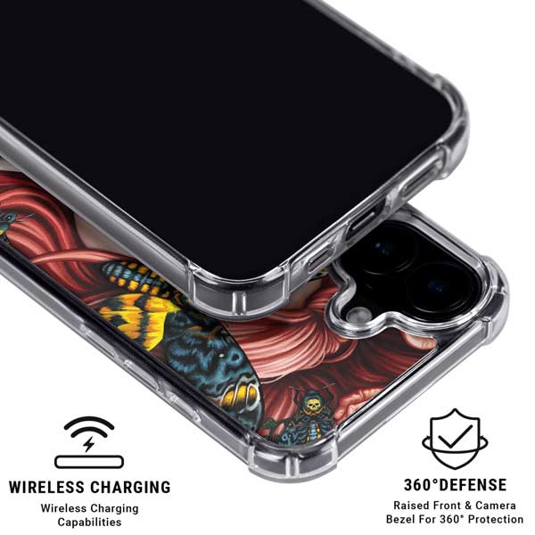Gothic Woman and Death Moth Butterflies by Sarah Richter iPhone 17 MagSafe Case