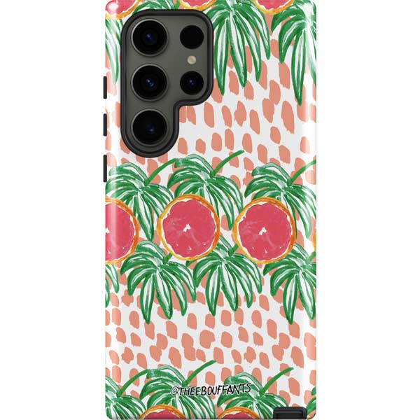 Bouffants and Broken Hearts Graphic Grapefruit Galaxy S23 Ultra Pro Case