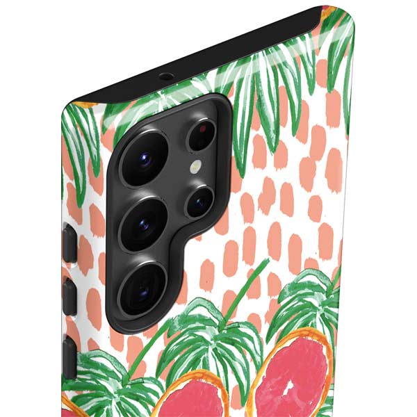 Bouffants and Broken Hearts Graphic Grapefruit Galaxy S23 Ultra Pro Case