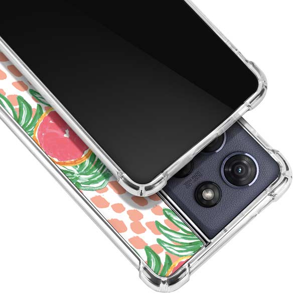 Bouffants and Broken Hearts Graphic Grapefruit Moto G 5G (2025) Clear Case