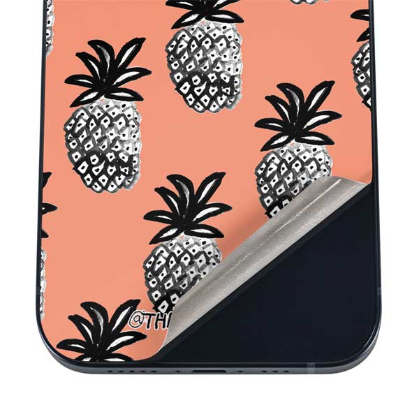 Bouffants and Broken Hearts Gray Scale Pineapple iPhone 17 Pro Skin