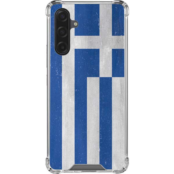 Greece Flag Distressed Galaxy Cases