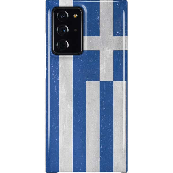 Greece Flag Distressed Galaxy Cases