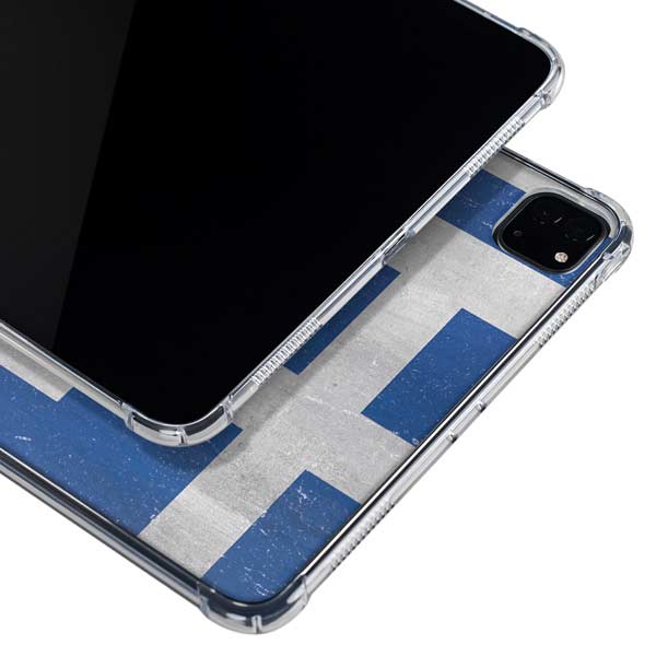 Greece Flag Distressed iPad Pro 11in (2024) Clear Case