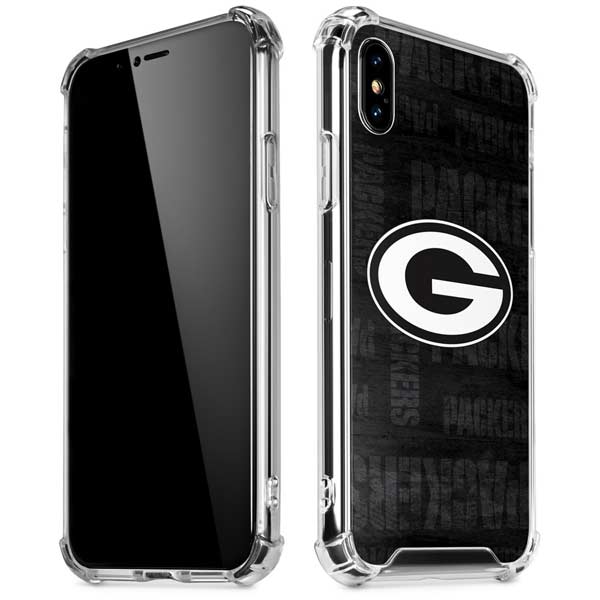 NFL Green Bay Packers Black & White iPhone X/XS Clear Case