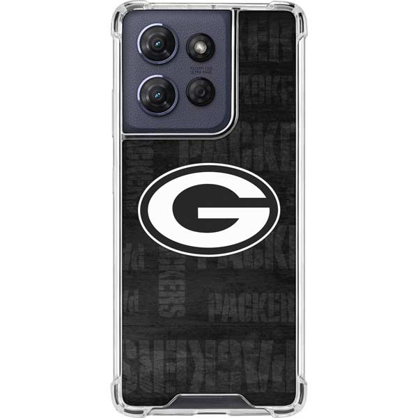 NFL Green Bay Packers Black & White Moto G Power 5G (2025) Clear Case