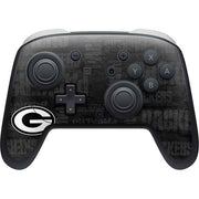 NFL Green Bay Packers Black & White Nintendo Switch 2 (2025) Pro Controller Skin
