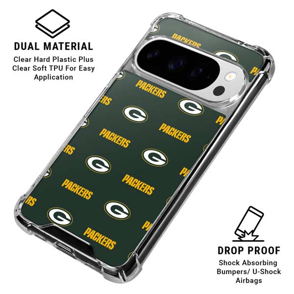 NFL Green Bay Packers Blitz Series Google Pixel 10 Pro Clear Case