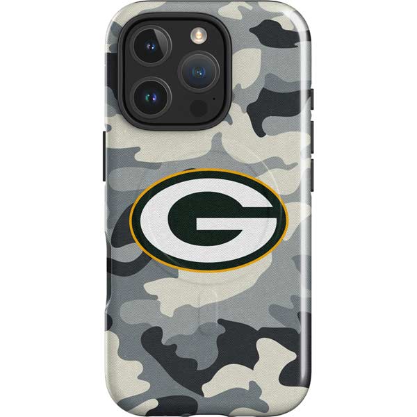 NFL Green Bay Packers Camo iPhone 16 Pro Max Magsafe Impact Case