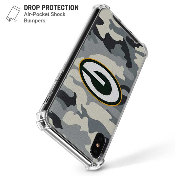 NFL Green Bay Packers Camo iPhone X/XS Clear Case