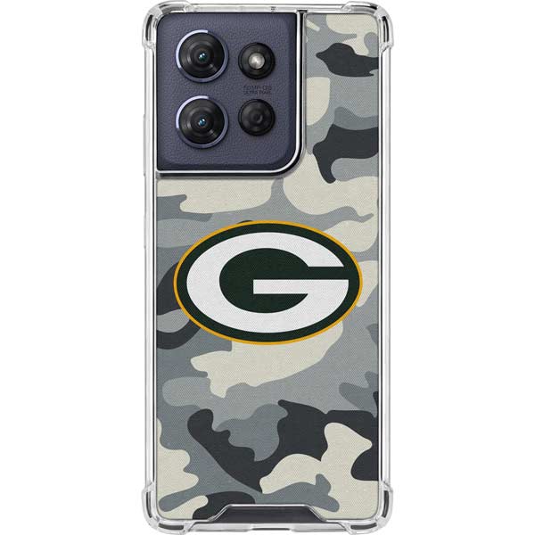 NFL Green Bay Packers Camo Moto G 5G (2025) Clear Case