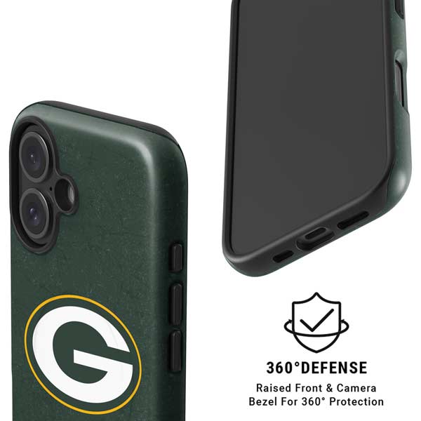 NFL Green Bay Packers Distressed iPhone 16 Magsafe Impact Case