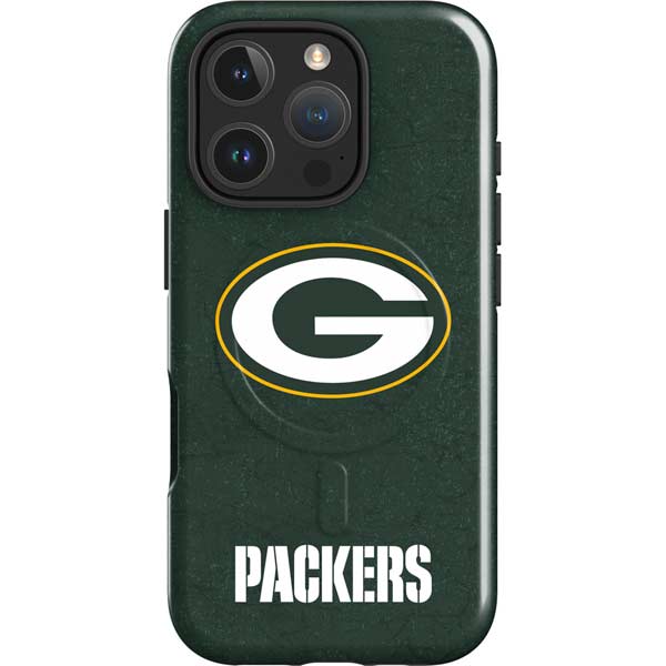 NFL Green Bay Packers Distressed iPhone 16 Pro Max Magsafe Impact Case