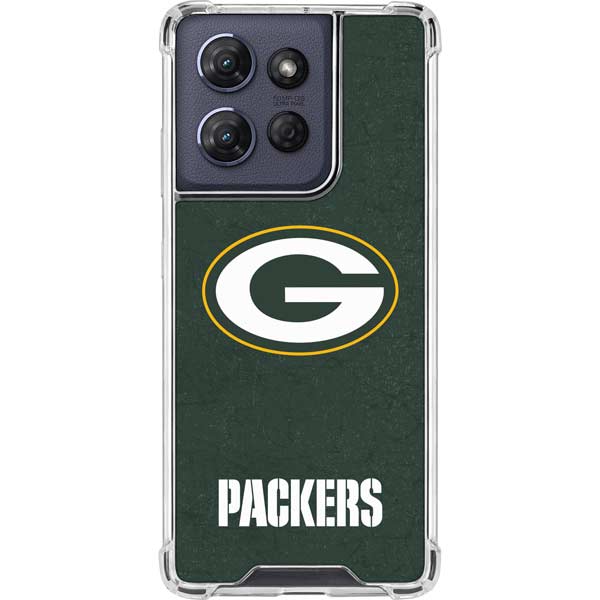 NFL Green Bay Packers Distressed Moto G Play 5G (2025) Clear Case