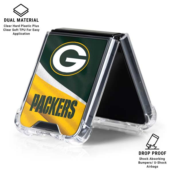 NFL Green Bay Packers Galaxy Z Flip7 Clear Case