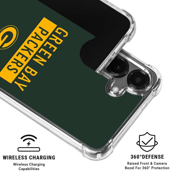 NFL Green Bay Packers Green Performance Series Galaxy S26 Plus Clear Case