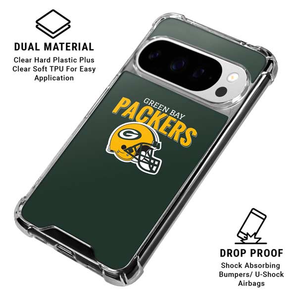 NFL Green Bay Packers Helmet Google Pixel 10 Pro Clear Case