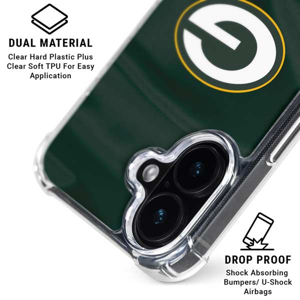 NFL Green Bay Packers iPhone 16 Plus Clear Case