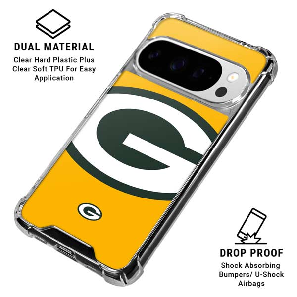 NFL Green Bay Packers Large Logo Google Pixel 10 Pro XL Clear Case