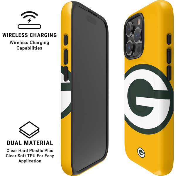 NFL Green Bay Packers Large Logo iPhone 16 Pro Magsafe Impact Case