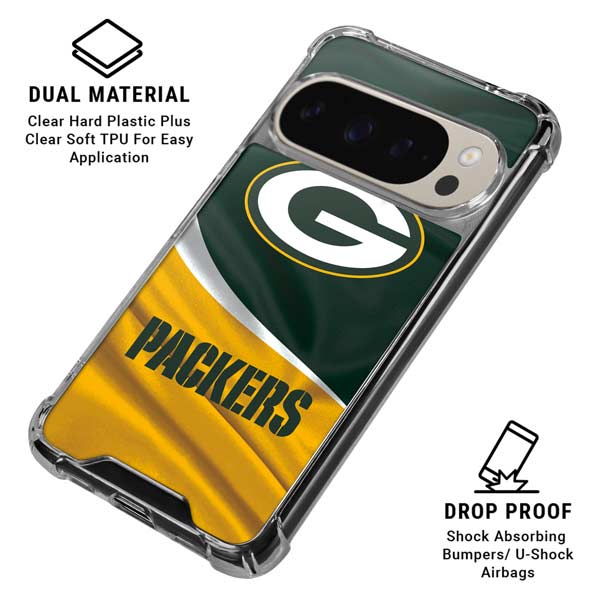 NFL Green Bay Packers Pixel 9 Pro XL Clear Case