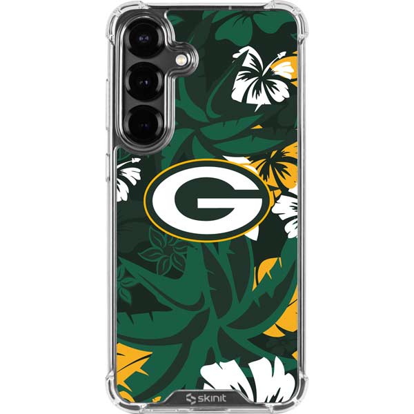 NFL Green Bay Packers Tropical Print Galaxy S26 Clear Case